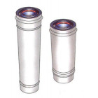 Conduit inox/galva blanc concentrique - intérieur isolé - l 1000 mm