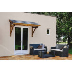 Auvent en bois pour porte d'entrée
