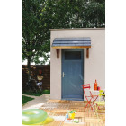 Auvent en bois pour porte d'entrée eco