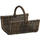 Panier en poelet noir pour bûches 50x35x40cm