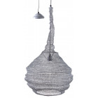 Lampe suspension métal gris blanchi