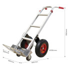 Diable aluminium STOCKMAN 250 kg - Roues tout-terrain - ST250R