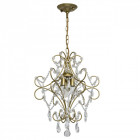 Suspension dorée crystal 3 ampoules 94 cm