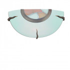 Applique tiffany, en laiton antique et verre