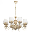 Chandelier beige classic 8 ampoules 85 cm