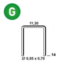 Agrafes VX-14 galva - Boite de 3000 pièces - 6VX141