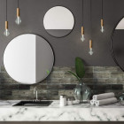 Carrelage mosaïque en verre - Salle de bain/cuisine/salon - Modèle rectangle gris foncé