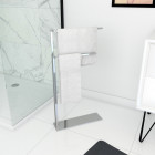 Porte serviette en métal avec 2 barres fixes Aurlane - 700372