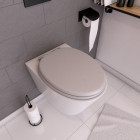 Abattant wc - mdf et double frein de chute - soft grey Aurlane - 700537