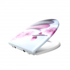 Abattant pour wc à motif - thermodur et double frein de chute - zen pink Aurlane - 700840