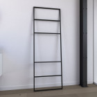 Porte serviette - 176x60x1.6 cm - metal - noir mat - support serviette - type atelier - facto dark Aurlane - 701076