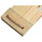 Balançoire en pin traité avec cordes en chanvre synthétique 44x17,5cm