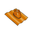 Solin plomb CONCENTRIQUE avec rotule pour toit pentu - Pente de 25 à 45 % - Couleur : ocre