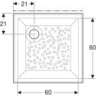 Receveur céramique GEBERIT Bastia - 70 x 70 extra-plat à poser/encastrer - 00720200000001
