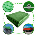 Bâche de protection imperméable résistante aux intempéries polyester revêtu de pvc 650 g m² couverture étanche d'extérieur camion meuble de jardin bois 4x5 m vert 