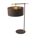 Lampe balance, laiton poli, avec abat-jour marron