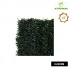 Lot de 8 rouleaux haie artificielle jet7garden 2x3m - vert sapin - 126 brins ultra