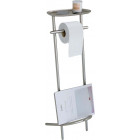 Support à papier toilettes avec tablette et porte revues