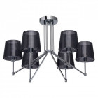 Suspension chromée megapolis 6 ampoules 40 cm