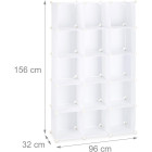 Étagère cubes rangement 15 casiers plastique modulable - Couleur au choix