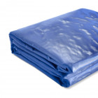 Bâche de protection imperméable résistante aux intempéries polyester revêtu de pvc 650 g m² couverture étanche d'extérieur camion meuble de jardin bois 4x3 m bleu