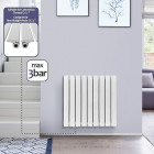 Radiateur chauffage centrale pour salle de bain salon cuisine couloir chambre à coucher panneau simple 60 x 61,4 cm blanc