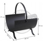 Porte bûches design en métal noir