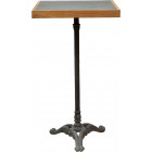 Table bistrot haute pieds fantaisies en fer forgé
