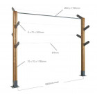 Etendoir à linge moderne  en bois kaktus