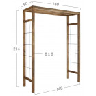 Pergola moderne en bois ikebana