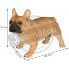 Bouledogue français en résine 16 cm