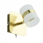 Spot doré techno 1 ampoule 13 cm