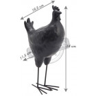 Statuette poule grise en résine