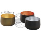 Photophores ronds en métal (lot de 3)