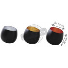 Photophores inclinés métal intérieur métallisé (lot de 3)