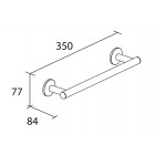 Porte serviette mural fixe en laiton chromé serie miami à fixer ou à coller