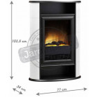 Poele électrique optiflame scandic luxe 1000 à 2000w