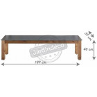 Banc  salon de jardin en bois neliö 4 places