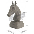 Tête de cheval décorative en résine