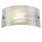 Applique salsa, chrome satiné et verre