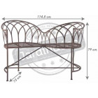 Banc des amoureux en métal