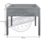 Serre de jardin en pin 101 cm de hauteur gris