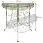 Table de jardin mi-ronde en métal