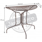 Table en métal demi-ronde