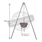 Chaudron en fonte sur trépied 11 litres