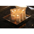 Coffret 3 bougies leds parfumées avec télécommande vanille