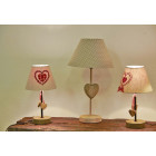 Lampe coeur en bois (lot de 2)