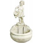 Fontaine en pierre reconstituée petite fille et arrosoir