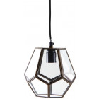 Lampe suspension laiton et verre