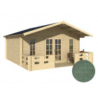 Dépendance de jardin en bois conches bardeau droit vert